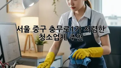 서울 중구 충무로1가 저렴한 청소업체 추천